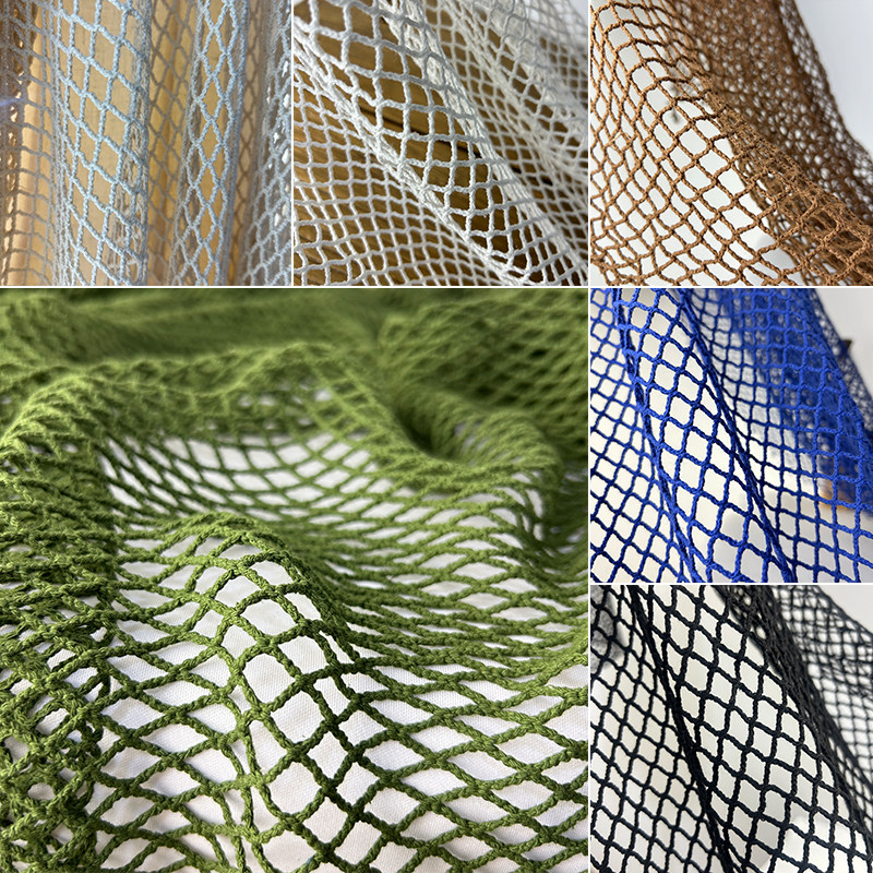 3D Printing On Fabric - Cotton Linen Fish Net Fabric Large