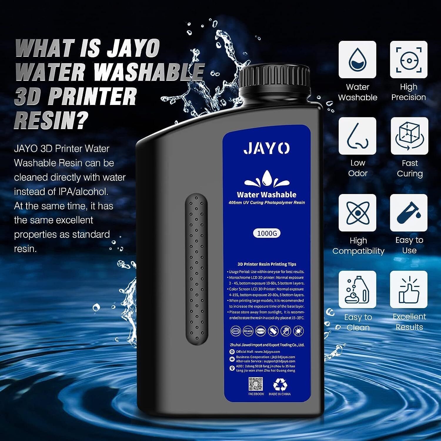 JAYO Standard /ABS-Like/ Water - 3D Printing Uv Resin review and price