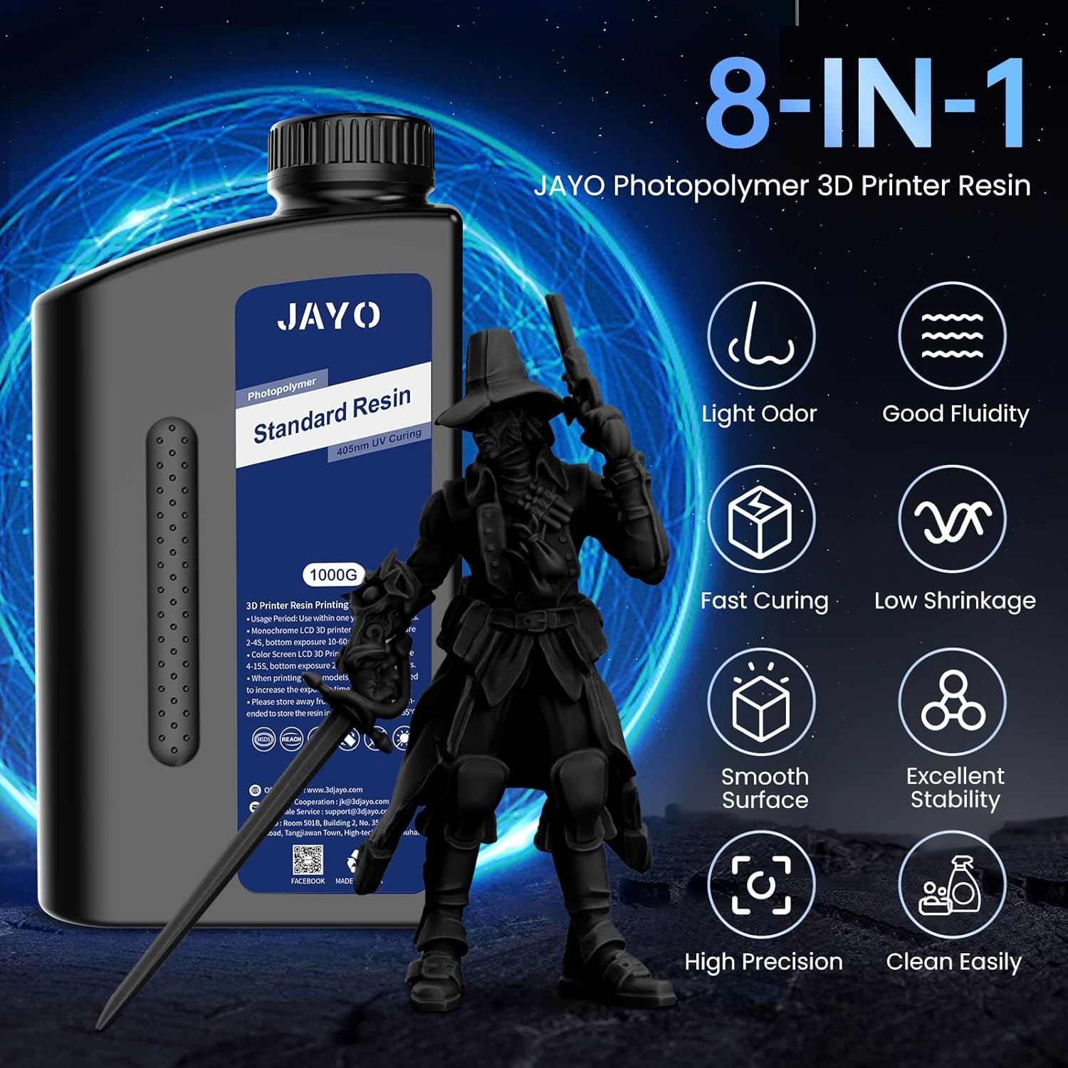 JAYO Standard /ABS-Like/ Water - 3D Printing Uv Resin review and price