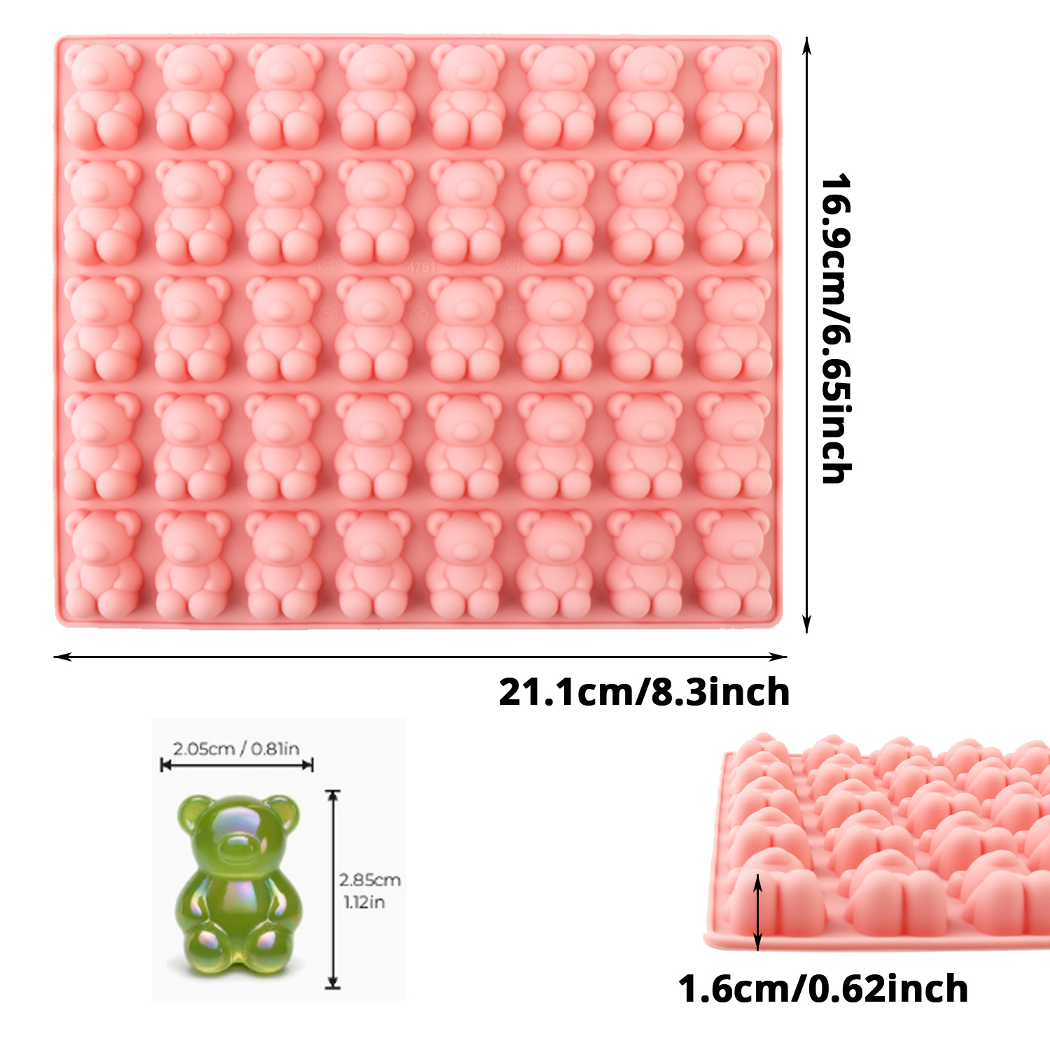 40-Cavity Bear-Shaped Silicone - 3D Printing Model Free review and price