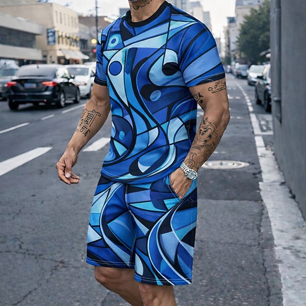 Men's 2pcs Tees Sets Summer To - 3D Printing Kit review and price