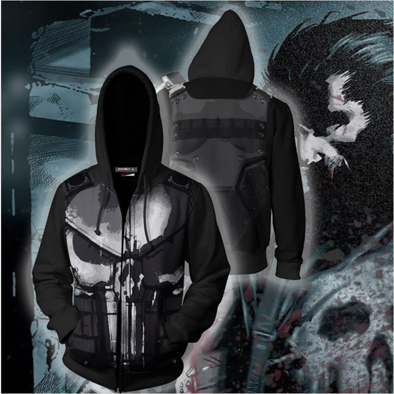 3D Printed Punisher Zip-up Hoo - 3D Printing Kit review and price