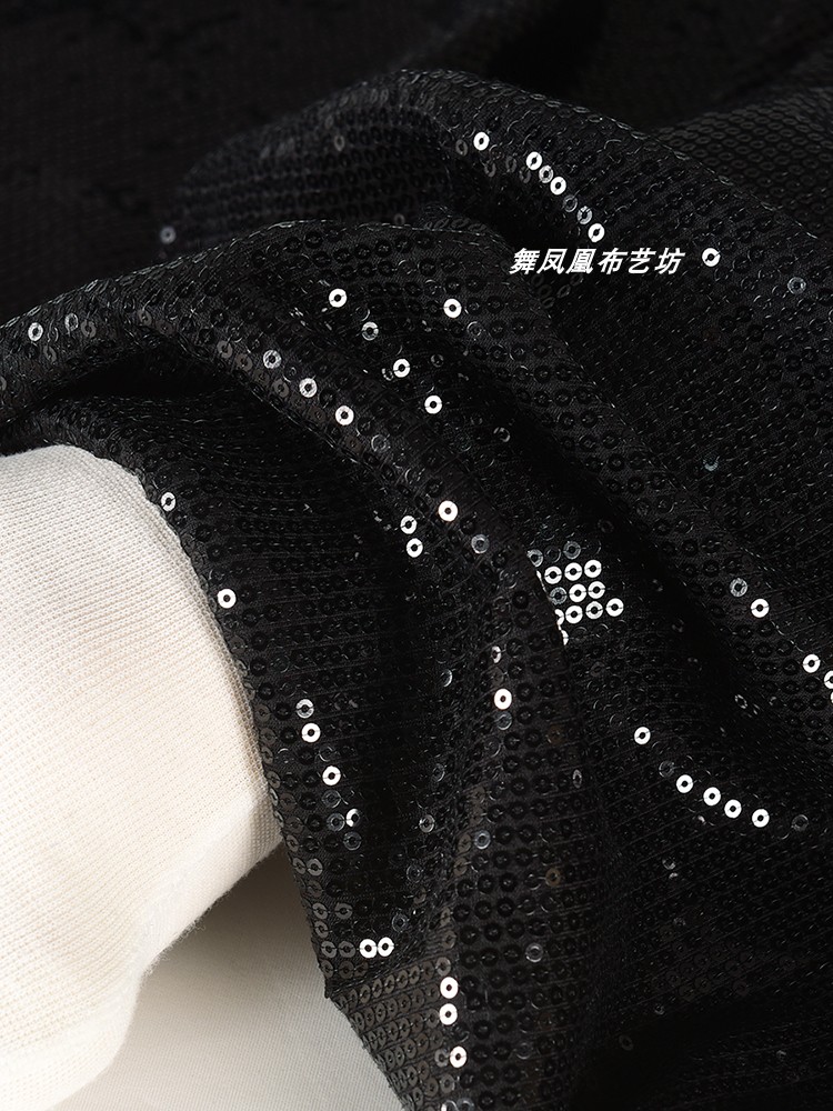 Black High Elastic Sequin Fabr - 3D Printing On Fabric review and price