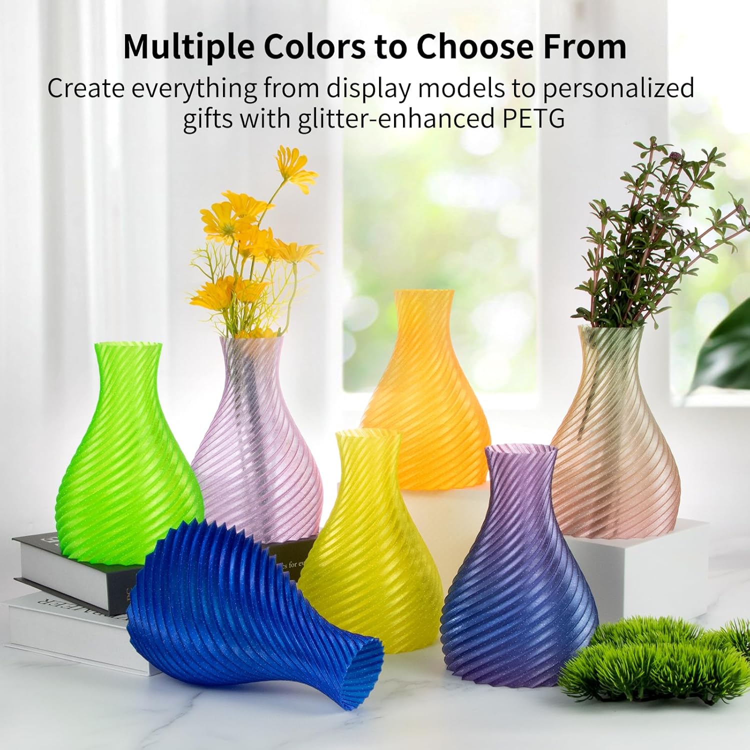 Glitter PETG Filament 1.75mm,  - 3D Printing Glass review and price